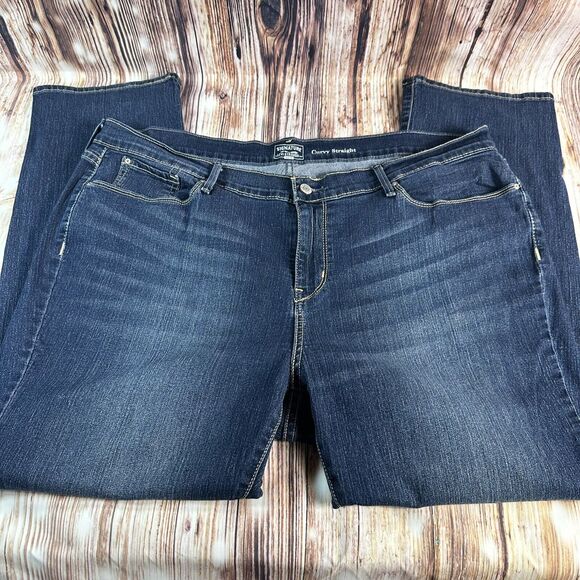 Signature by Levi Strauss Denim - Levi's Signature CURVY STRAIGHT Size 22 Short High Rise Jeans Denim Pants 38x27
